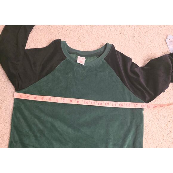 Cat & Jack Sleepwear Top Green/Black Long Sleeve Size XL (16) Flame Resistant - Picture 6 of 6